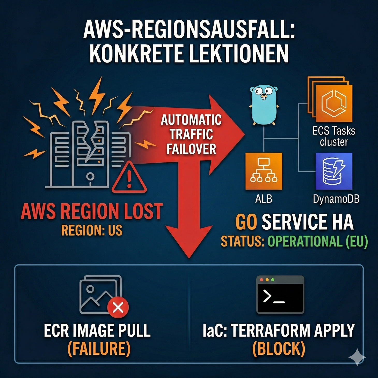 AWS Region Ausfall – Multi-Region Architektur Artikelbild
