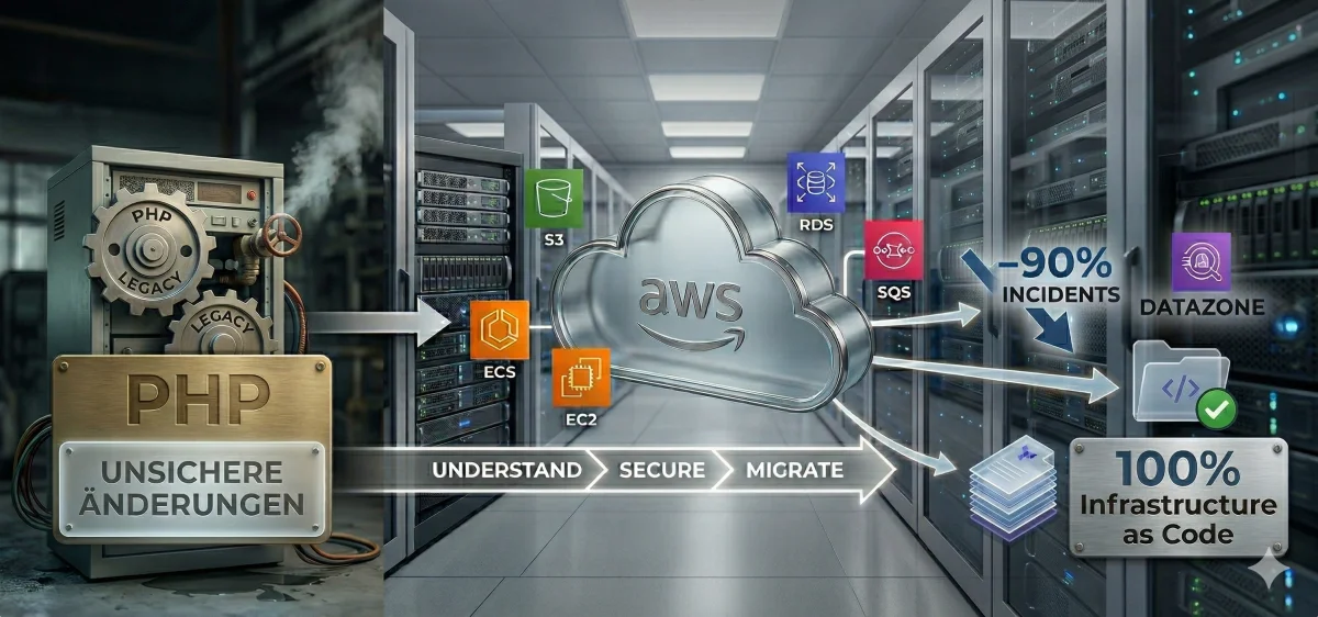 Architekturdiagramm: Legacy-Modernisierung und AWS-Migration einer globalen AdTech Revenue-Infrastruktur